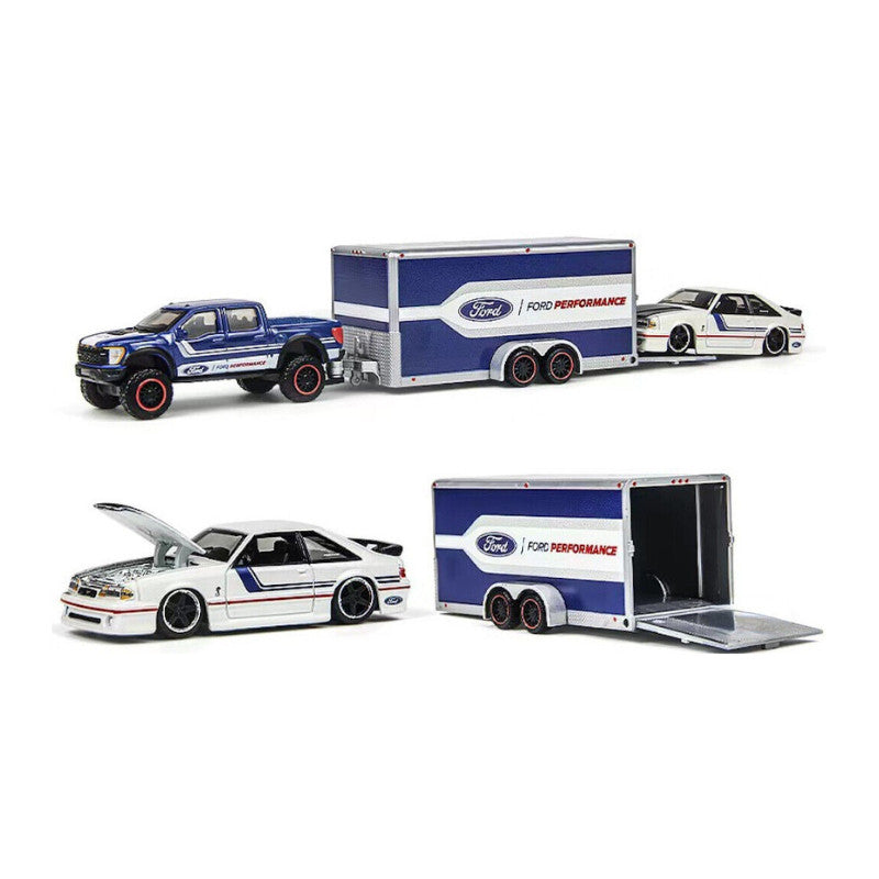 1/64 Maisto Team Hauler - Ford F150 Raptor avec Remorque + Ford SVT Cobra