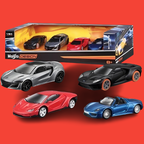 1/64 Maisto Exotic Design pack de 4 véhicules Premium