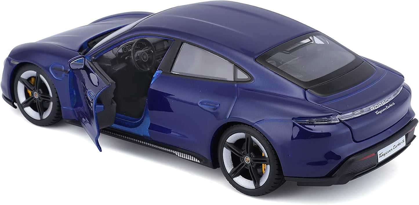 1/24 Bburago Porsche Taycan Turbo S Bleue