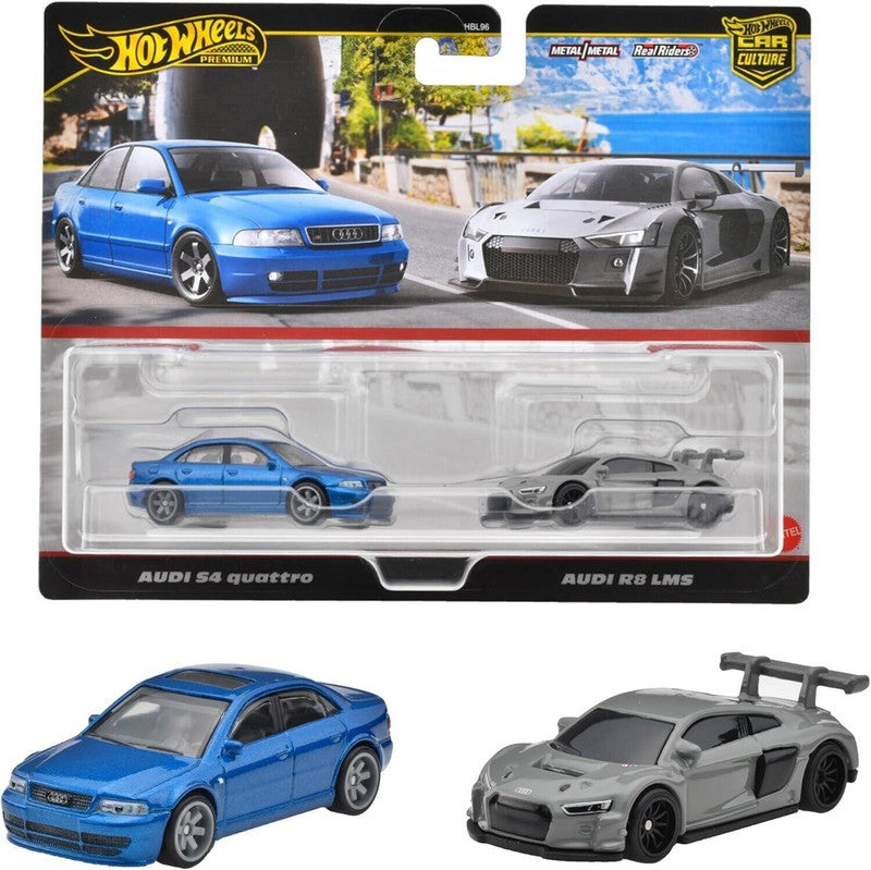 1/64 Hotwheels Duo Pack - Audi S4 Quattro + Audi R8 LMS