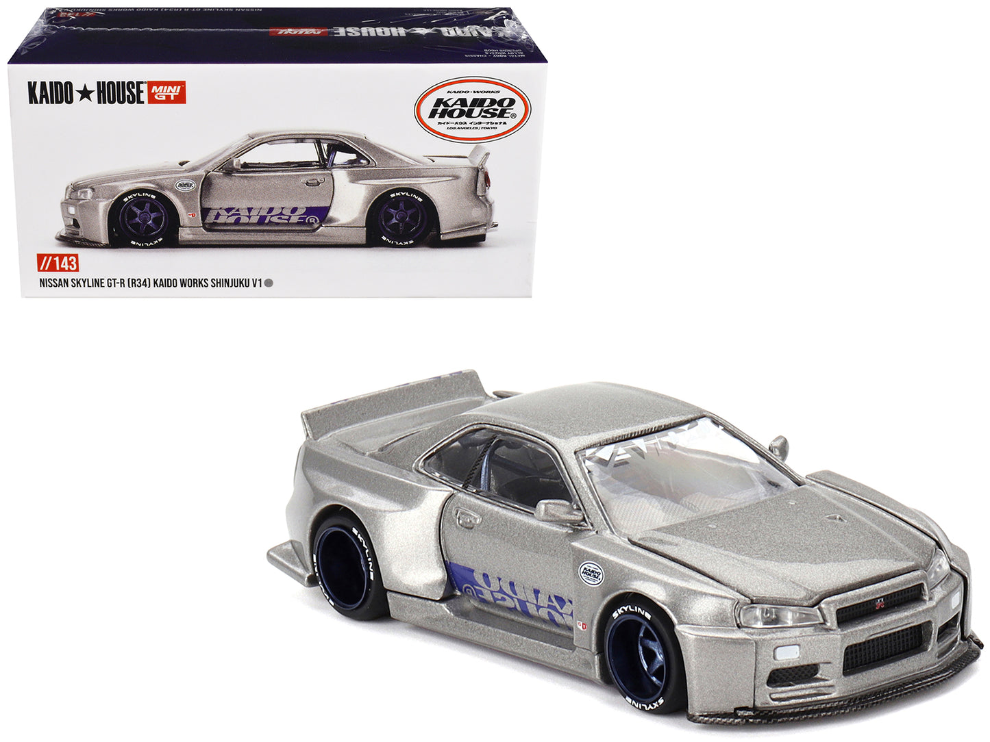 1/64 Mini GT - Nissan Skyline GT-R R34 Kaido Works Shinjuku V1