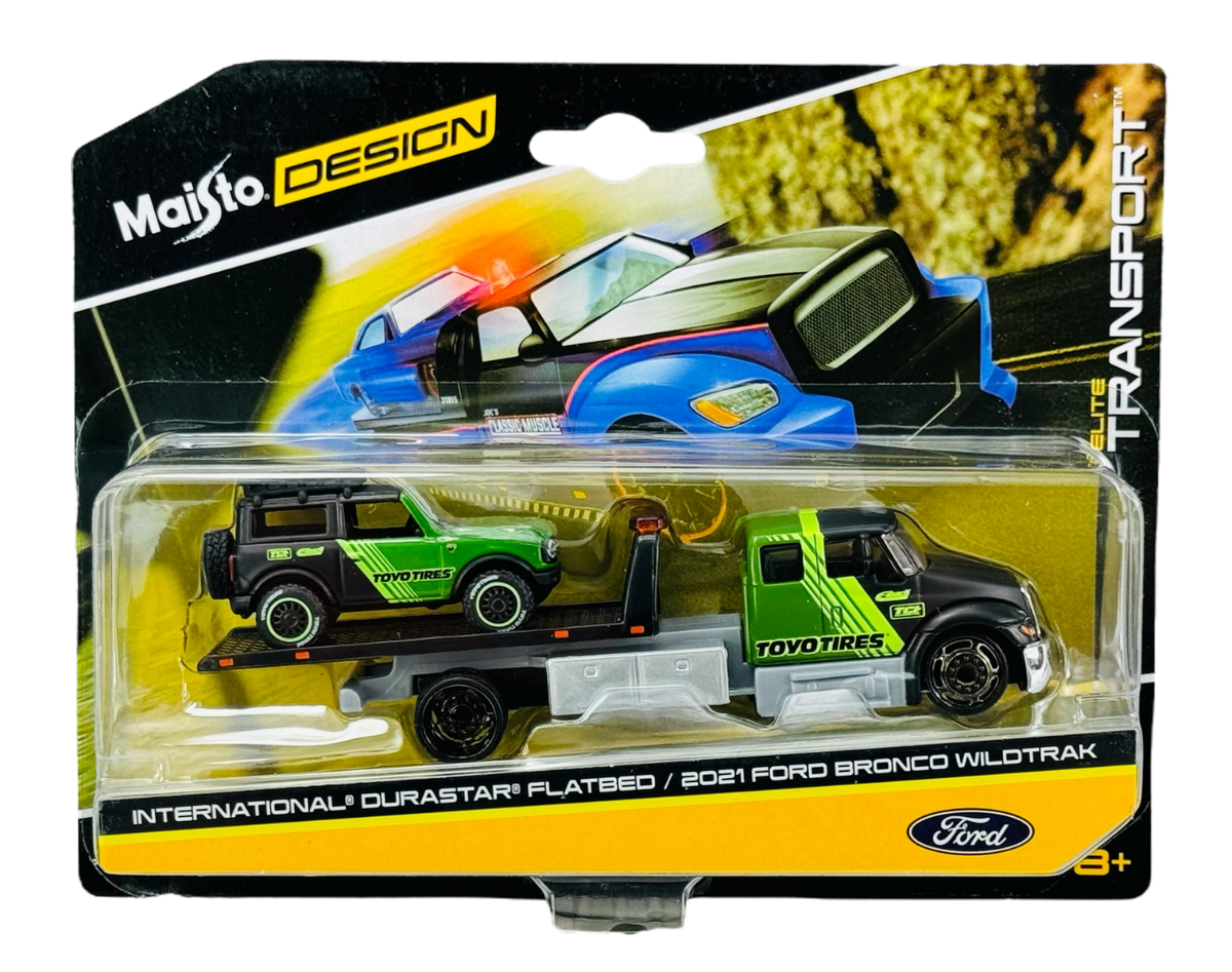 1/64 Maisto Team Hauler - International Durastar + Ford Bronco "Toyo Tires"