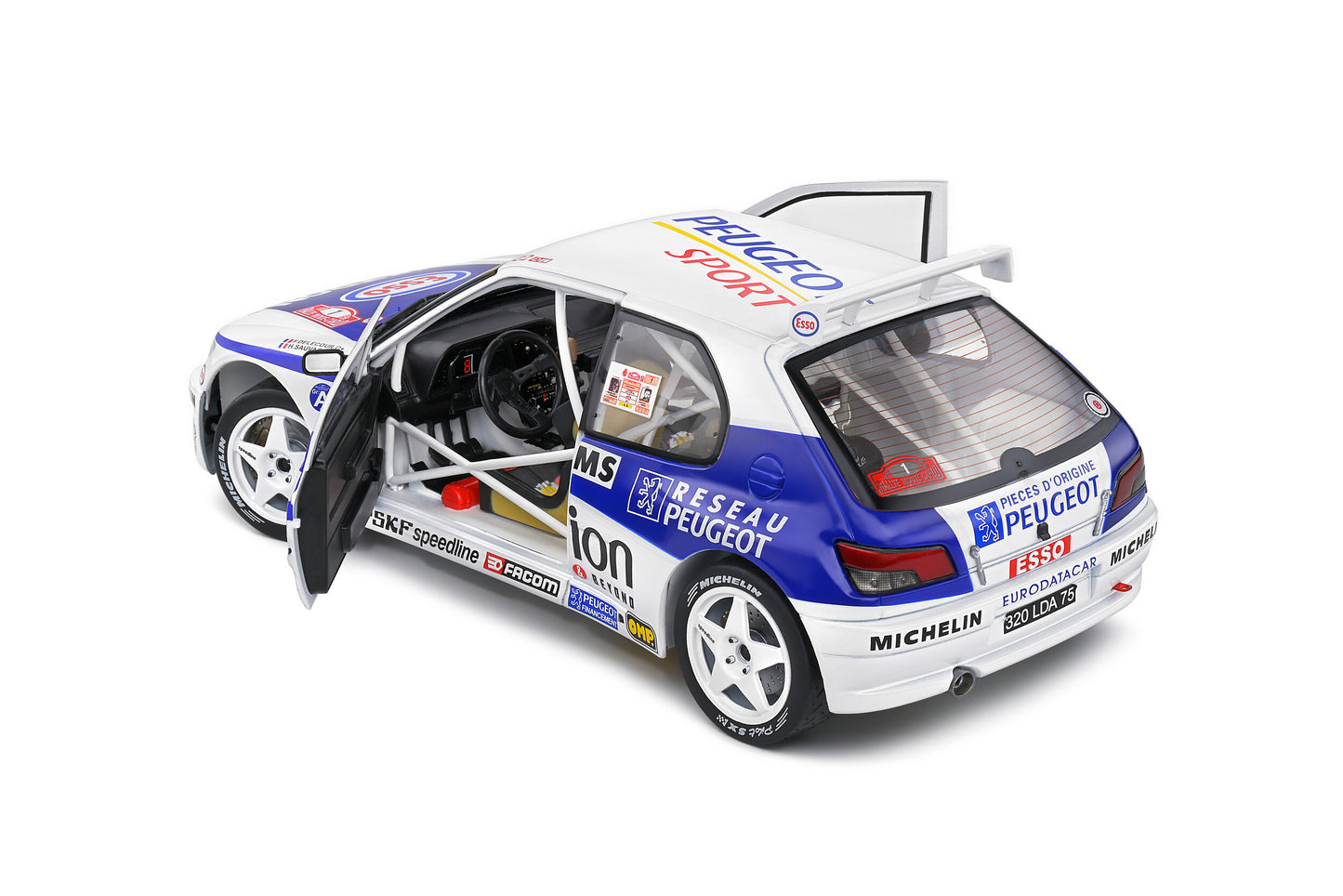 1/18 Solido - PEUGEOT 306 MAXI – RALLYE MONTE CARLO – 1996 – #1 F.DELECOUR/M.SAUVAGE