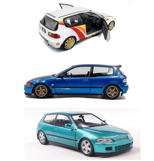 1/18 Pack 3 Honda Civic EG6