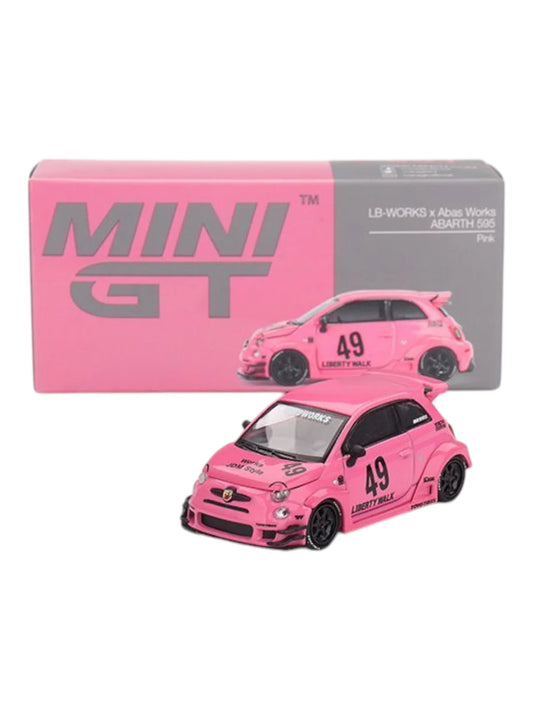 1/64 Mini GT - Fiat 595 ABARTH #49 LB-WORKS X ABAS WORKS 2024 Rose