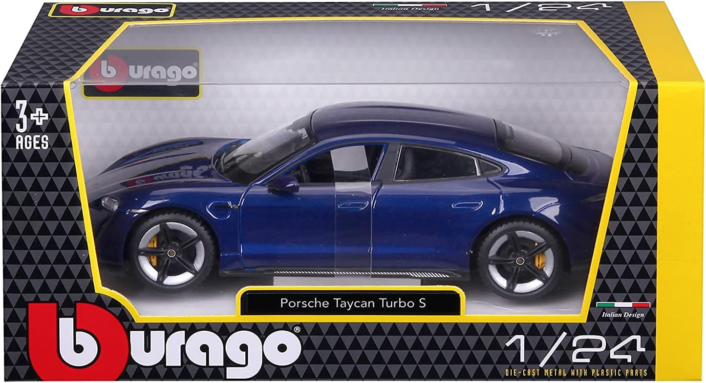 1/24 Bburago Porsche Taycan Turbo S Bleue