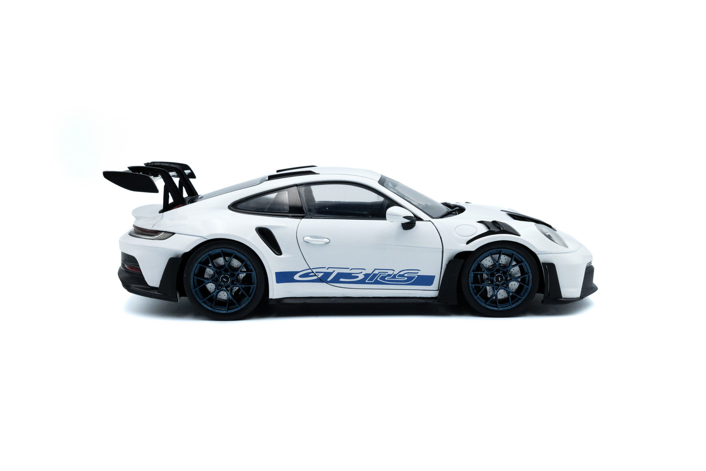 1/18 Solido - Porsche 911 GT3 RS - Blanches à Bandes Bleues