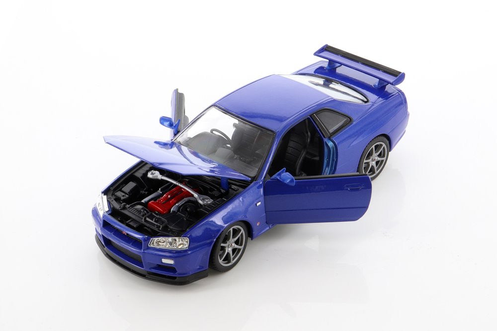 1/24  Nissan Skyline GTR R-34 Bleue
