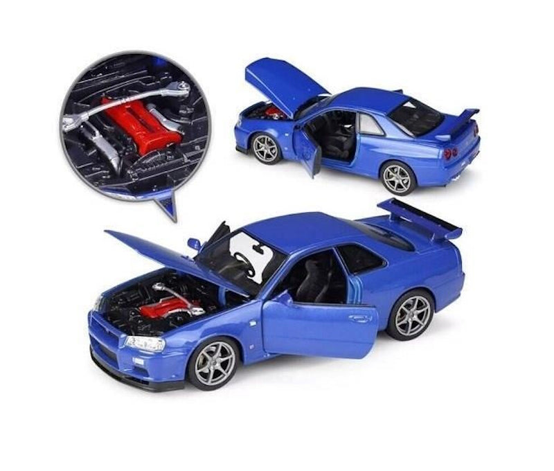 1/24  Nissan Skyline GTR R-34 Bleue