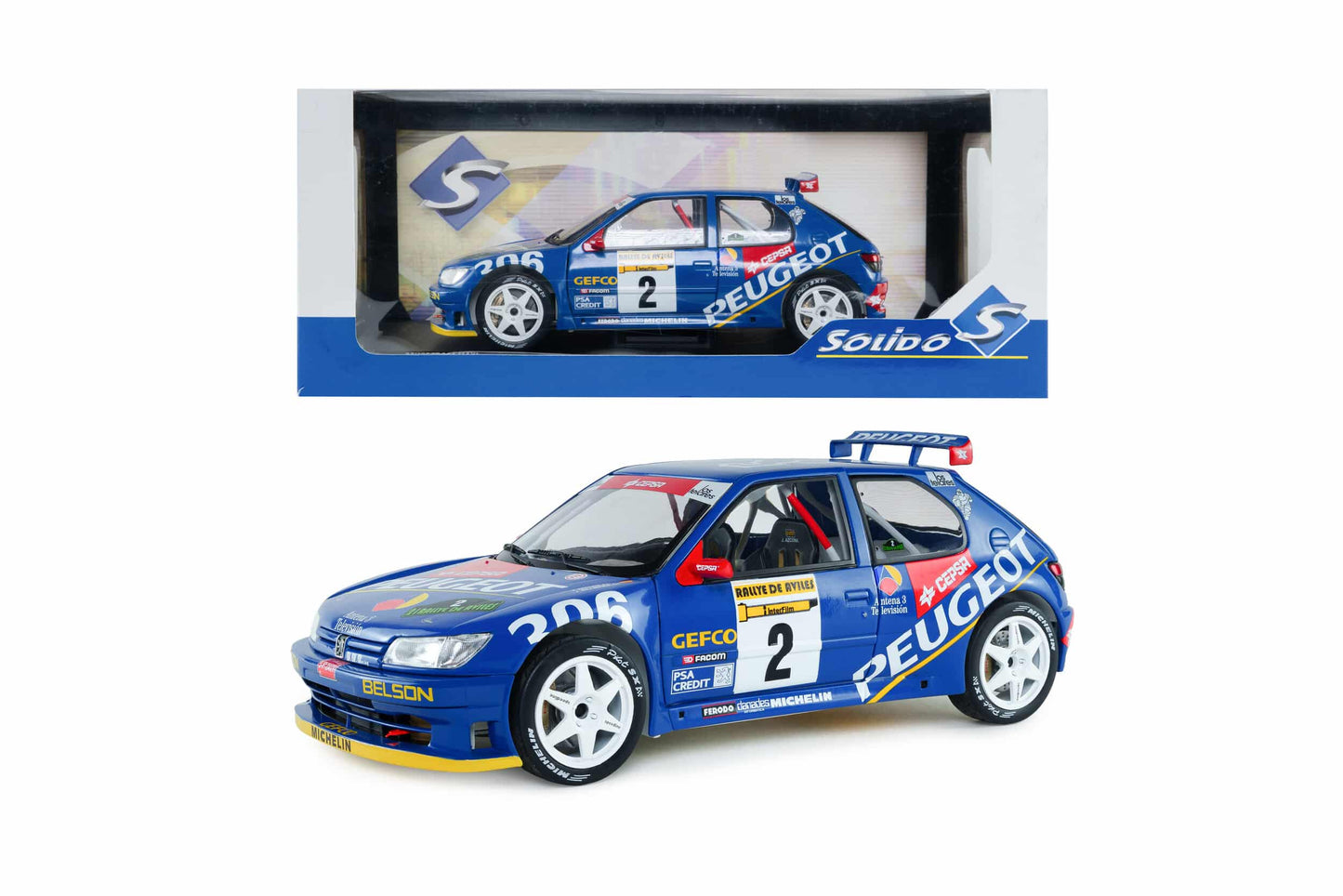 1/18 Solido - Peugeot 306 Maxi #2 Rallye AVILES